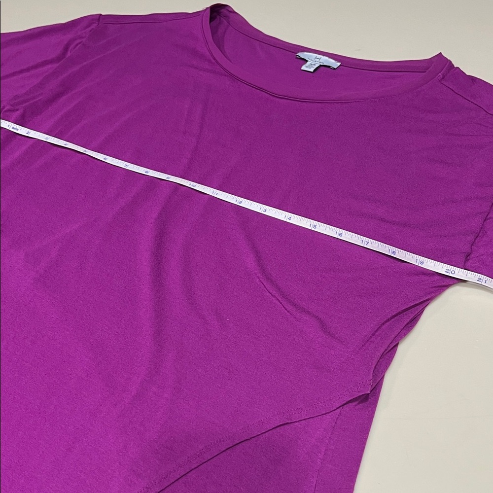 Halston Magenta Scoop Neck Top Medium - Picture 4 of 9